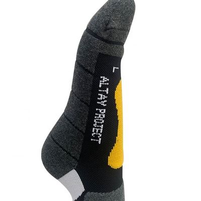 Performance de détection d'aiguille pour adultes Logo personnalisé thermique hivernal Merino chaussettes de ski en laine