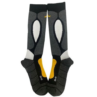 Performance de détection d'aiguille pour adultes Logo personnalisé thermique hivernal Merino chaussettes de ski en laine