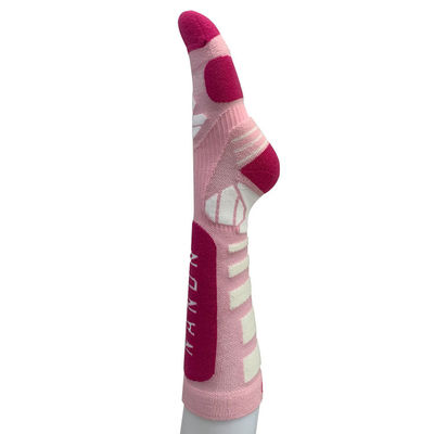 Position du logo du corps 100% laine longueur de l'équipage des femmes chaussettes d'alpinisme pour les sports d'hiver