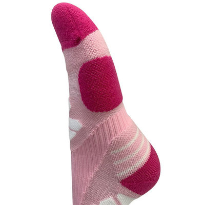 Position du logo du corps 100% laine longueur de l'équipage des femmes chaussettes d'alpinisme pour les sports d'hiver
