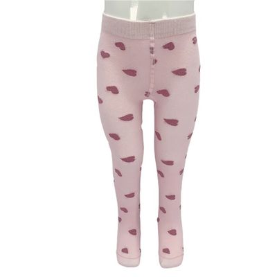 Des collants confortables en coton respirant avec des cœurs roses
