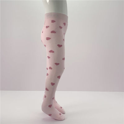 Des collants confortables en coton respirant avec des cœurs roses