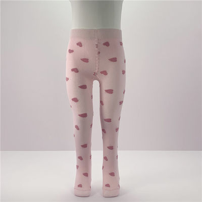 Des collants confortables en coton respirant avec des cœurs roses