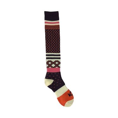 Impression de motifs Femmes Laine Skiing genou chaud Longues chaussettes de sport tricotées chaussettes de sport épaisses