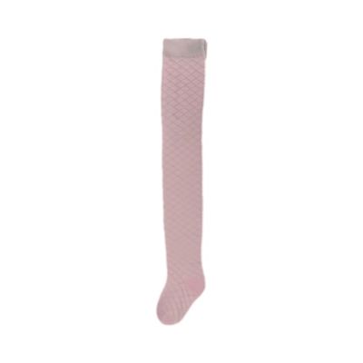 En tricotée couleur rose, bébé filles, collants à pieds, style outlet, mignon, long, enfants, étroits.
