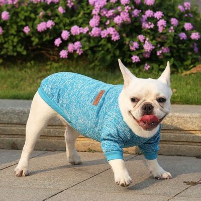 Vêtements de chiot tricotés Matériau en polyester à motifs solides pour votre compagnon à quatre pattes