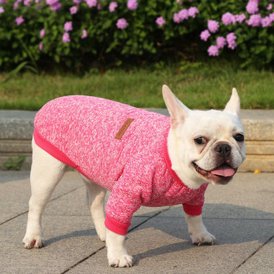 Vêtements de chiot tricotés Matériau en polyester à motifs solides pour votre compagnon à quatre pattes
