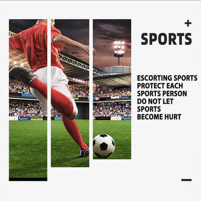 Chaussettes de sport à compression à motif solide pour une protection et des performances élastiques élevées des jambes