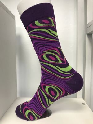 Saison du printemps Rouge violet Imprimé Peigné Polyester coton Spandex Sous-vêtements en fibres pour hommes