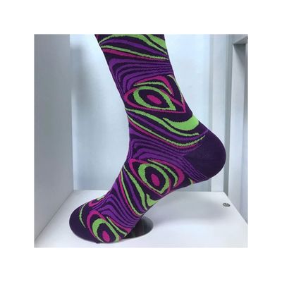 Des chaussettes de coton peignées en hiver, des fêtes colorées, drôles, drôles, imprimés à 360 degrés, hommes, femmes, 5% de spandex.