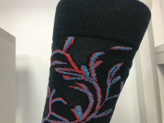 Chaussettes de style hip hop pour hommes chaussettes de coton noir avec impression personnalisée