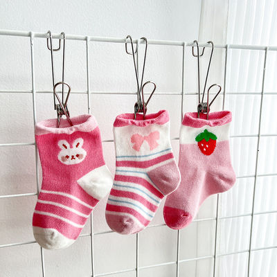 Support 7 jours Temps de livraison de l'ordre de l'échantillon Imprimé mignon Respirant Anti-Slip Chaussettes de printemps pour enfants