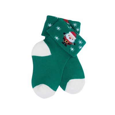 12-24M Chaussettes pour enfants tricotées en coton biologique avec un design texturé et confortable