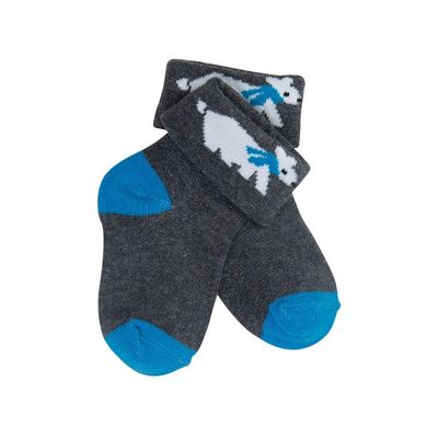 12-24M Chaussettes pour enfants tricotées en coton biologique avec un design texturé et confortable