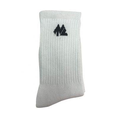 Moyen épais toute saison longueur de l'équipage chaussettes de sport blanches anti-déroute chaussettes de beauté tricotées