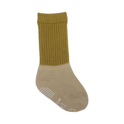 Nouveau-né à cheville haute tricotée anti-dérapant Longues chaussettes de bébé avec coton respirant