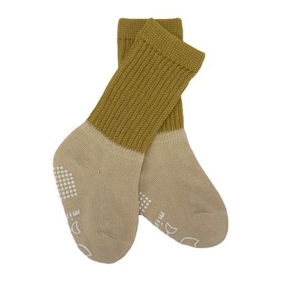 Nouveau-né à cheville haute tricotée anti-dérapant Longues chaussettes de bébé avec coton respirant