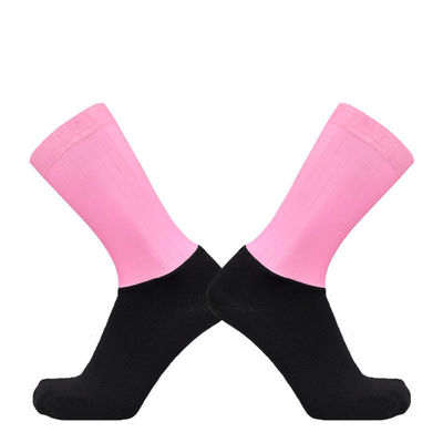 Chaussette de sport antidérapant à séchage rapide en polyamide et spandex blancs