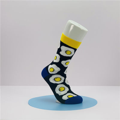 Coût Drôle Joyeux chaussettes de mode avec dessin animé personnalisé Produits alimentaires Fruit Imprimé dans le style régulier