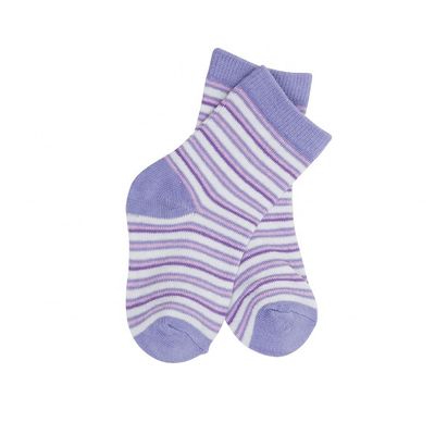Épaisseur standard non glissante chaussettes pour bébés enfants filles chaussettes à rayures biologiques