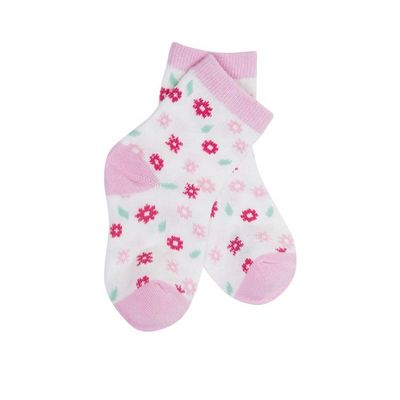 Épaisseur standard non glissante chaussettes pour bébés enfants filles chaussettes à rayures biologiques
