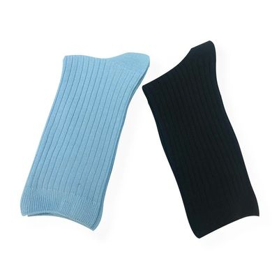 Logo de broderie personnalisé de mode coton long style école chaussettes pour femmes dans le service OEM