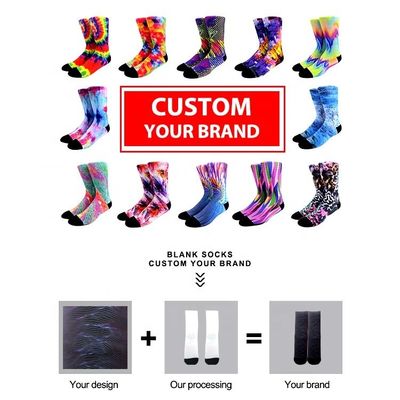 Chaussettes d'impression numérique personnalisées de saison estivale multi-styles avec des motifs antidérapants et d'impression