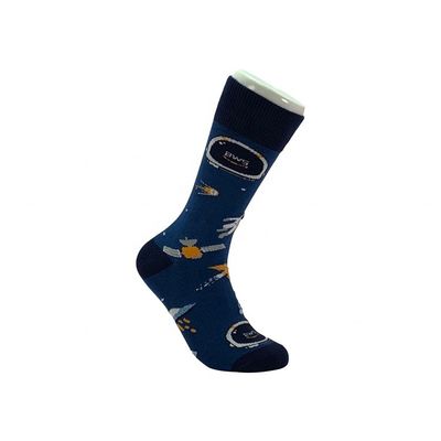 Chaussettes en coton thermique à cheville haute pour hommes avec motif d'impression mignon en option