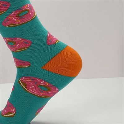 Chaussettes en coton thermique à cheville haute pour hommes avec motif d'impression mignon en option