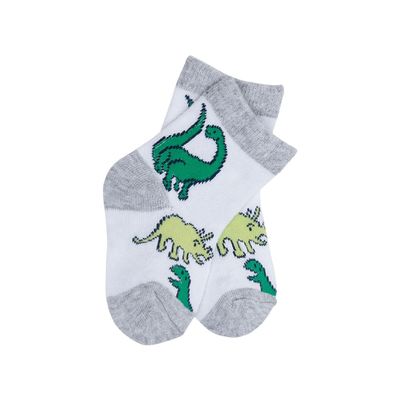 Des chaussettes d'hiver anti-déroute pour bébé avec une impression de dinosaure mignonne, épaisse et chaude, tricotée