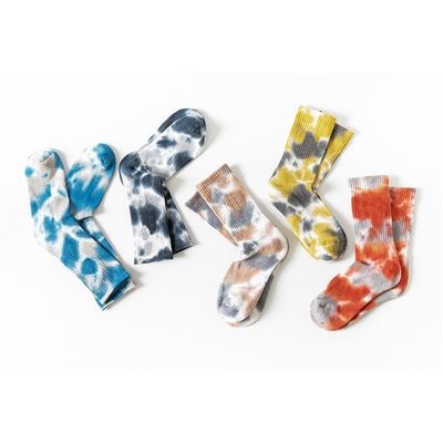 Été 2023 Technologie de teinture de cravate personnalisée chaussettes courantes pour UNISEX taille 37-44