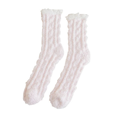 Chaussettes de jour respirantes antidérapantes en laine de corail chaussettes confortables avec détection d'aiguille NO