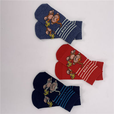 70% coton 28% polyester 2% spandex chaussettes à chevilles en tricot pour garçons pour le confort quotidien du bébé
