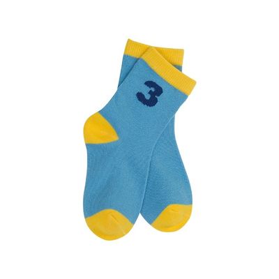Chaussettes de garçon nouveau-né Épaisseur standard Bleu Tricoté Longs Coton respirant Pattern mignon