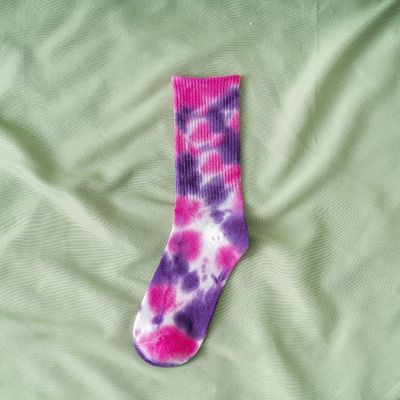 Couleur de cravate chaussettes de sport unisexe pour 39-42 taille UE Tissu 70% coton 25%polyester 5% spandex