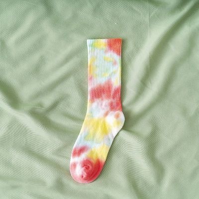 Couleur de cravate chaussettes de sport unisexe pour 39-42 taille UE Tissu 70% coton 25%polyester 5% spandex