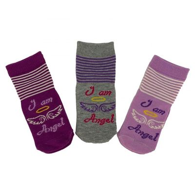 Pas de détection d'aiguille Happy nouveau-né Slouch chaussettes hautes pour enfants