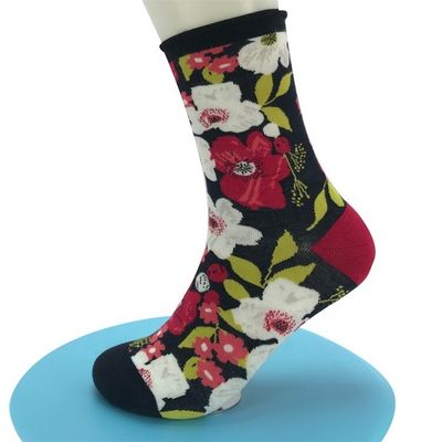 Souples chaussettes de sport en bambou imprimé sublimation chaussettes d'impression 3D personnalisées pour la saison estivale