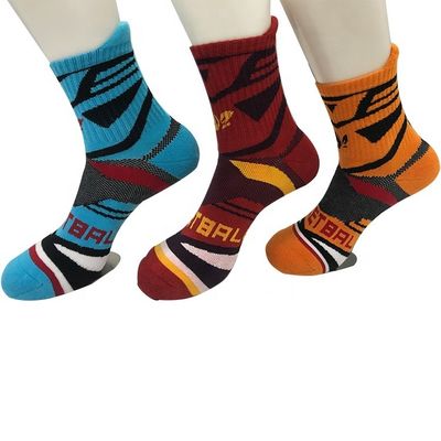 Chaussettes de sport confortables en coton pour hommes avec imprimés multicolores et autres méthodes d'impression