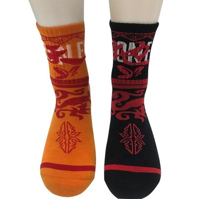 Chaussettes de sport confortables en coton pour hommes avec imprimés multicolores et autres méthodes d'impression