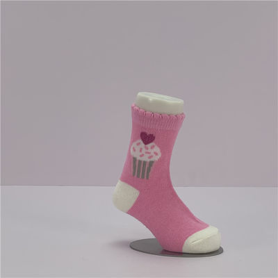 Cartoon modèle bébé bébé fille chaussettes en coton biologique rose pour les enfants 12-24 mois