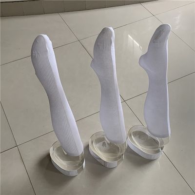 Style régulier Blanc Compression Longues chaussettes de sport Cartoon Chaussettes haute hauteur des genoux pour enfants