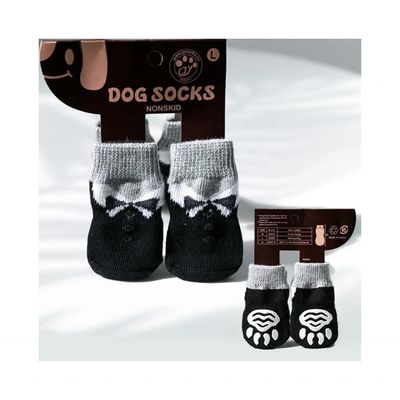 Imprimé en noir tricoté Pet Cartoon mignon chaussettes pour chiens 1000 quantité