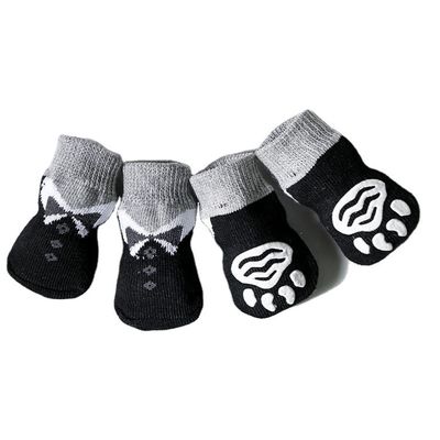 Imprimé en noir tricoté Pet Cartoon mignon chaussettes pour chiens 1000 quantité