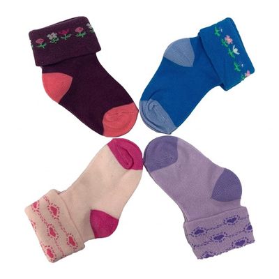 Aucune détection d'aiguille Des chaussettes en coton pour enfants aux couleurs sucrées et à l'épaisseur standard