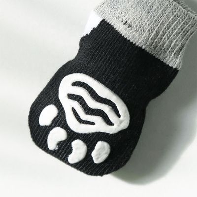 Pet matching chiens durables chats chaussettes avec le style régulier et le logo position manchette