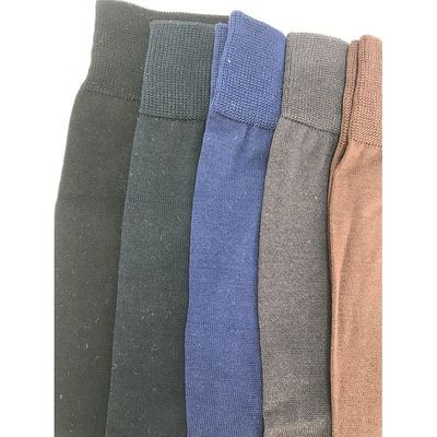 15% de polyamide à motifs solides chaussettes d'équipage pour hommes pour les affaires et les vêtements occasionnels