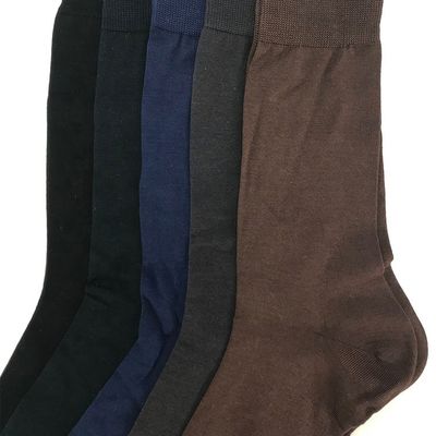 15% de polyamide à motifs solides chaussettes d'équipage pour hommes pour les affaires et les vêtements occasionnels