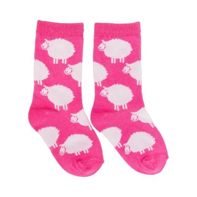 Des chaussettes en rose pour enfants avec un design antidérapant et une épaisseur standard