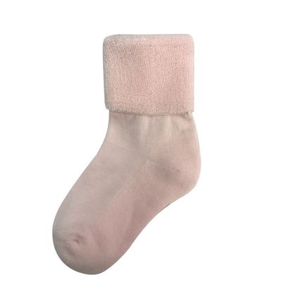 Des chaussettes pour enfants personnalisées Blanc rose en peluche bébé en coton peigné pour le confort quotidien